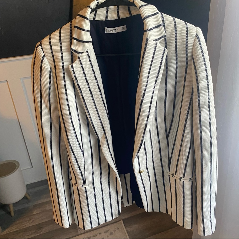 Mango Striped Blazer